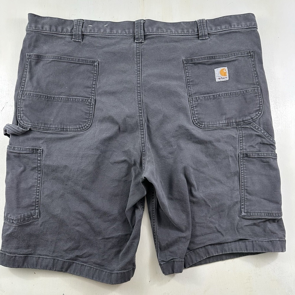 Carhartt Mens 42 Duck Canvas Carpenter‎ Shorts Relaxed Blue Gray Stretch Tag 44